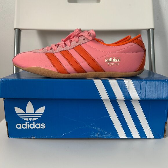 Adidas Originals Tokyo Women’s Sneakers Pink Orange Gold Size 6.5 New With Box - Picture 3 of 14